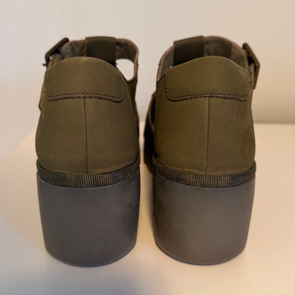 Fly London BURI481FLY Wedge Sandals in Olive Green Womens size 42/11-11.5 - Picture 6 of 13